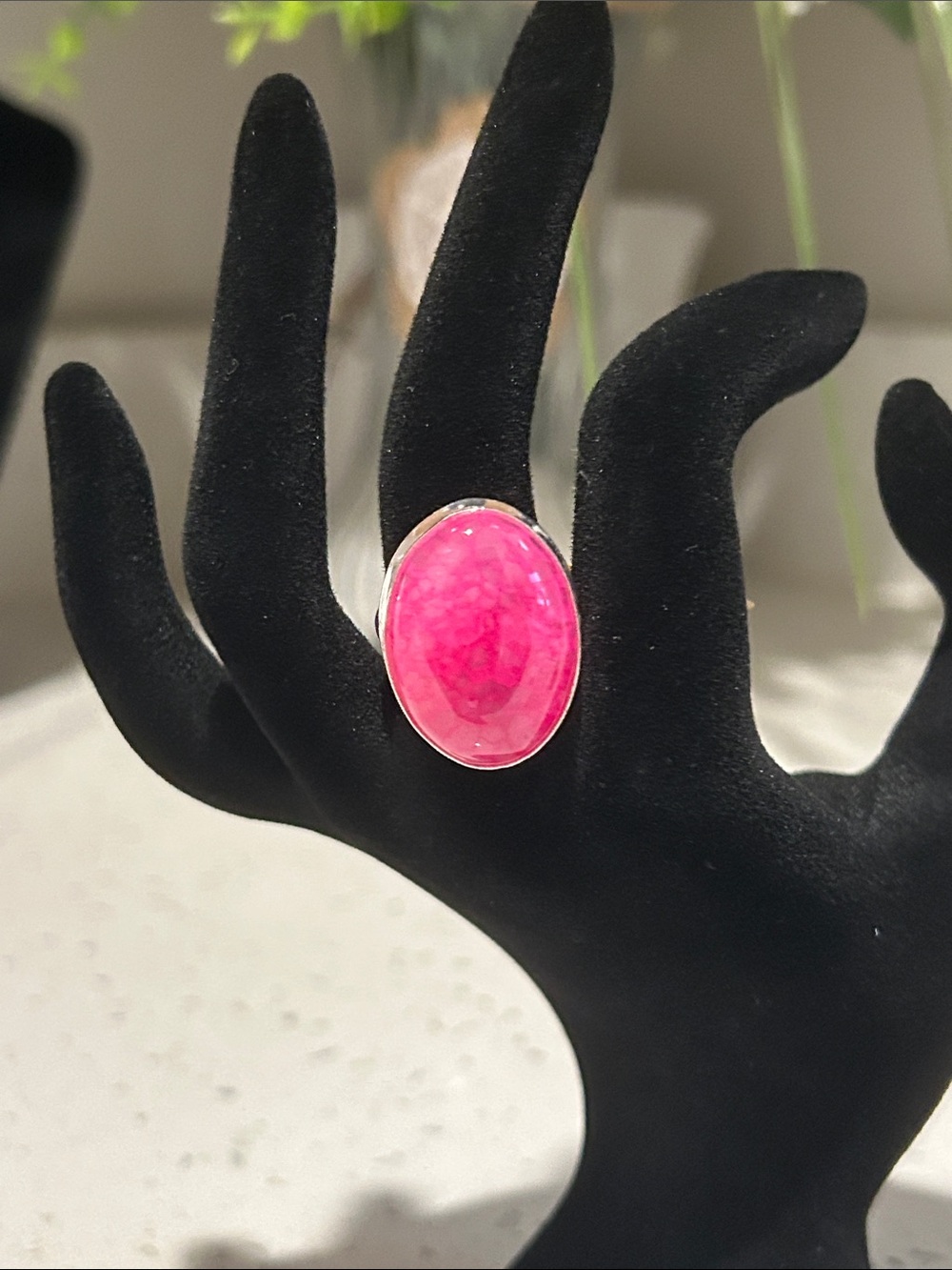 Solar Agate Ethnic Handmade Gemstone Ring Size-7
